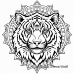 Royal Bengal Tiger Mandala Coloring Pages 1