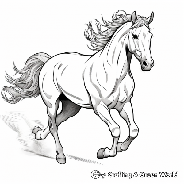 Mustang Horse Coloring Pages - Free &amp; Printable!