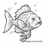 Sergeant Major Fish Coloring Pages for Kids 1