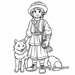 Shepherd in Traditional Dress Coloring Pages 1