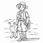 Shepherd in Traditional Dress Coloring Pages 2