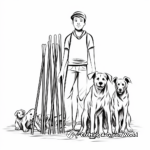 Shepherd with Herding Stick Coloring Pages 1