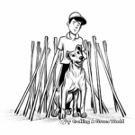 Shepherd with Herding Stick Coloring Pages 3