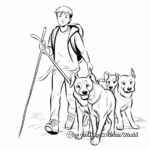 Shepherd with Herding Stick Coloring Pages 4