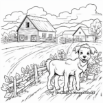 Shepherd's Farm Scenery Coloring Pages 1