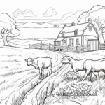 Shepherd's Farm Scenery Coloring Pages 2