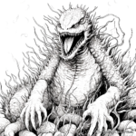 Shin Godzilla Detailed Coloring Pages for Advanced Artists 1