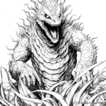 Shin Godzilla Detailed Coloring Pages for Advanced Artists 3
