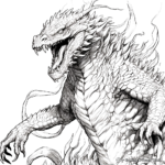 Shin Godzilla Detailed Coloring Pages for Advanced Artists 4