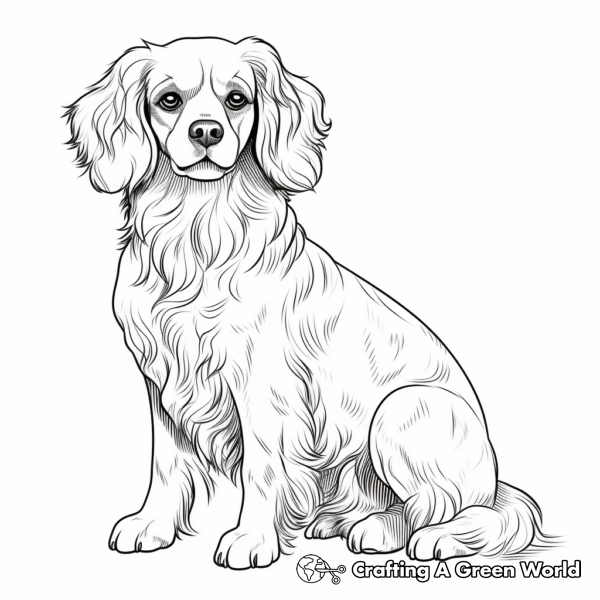 Cavalier King Charles Spaniel Coloring Pages - Free &amp; Printable!