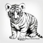 Siberian Tiger Cub Coloring Pages 1