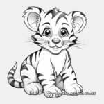 Siberian Tiger Cub Coloring Pages 2