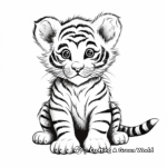 Siberian Tiger Cub Coloring Pages 3