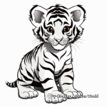 Siberian Tiger Cub Coloring Pages 4