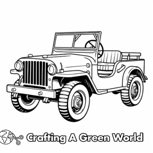 Army Jeep Coloring Pages - Free &amp; Printable!