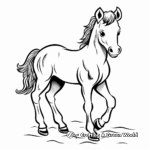Simple Baby Horse Coloring Pages for Children 2