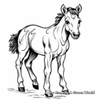 Simple Baby Horse Coloring Pages for Children 3