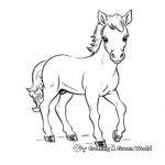 Simple Baby Horse Coloring Pages for Children 4