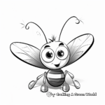 Simple Child-Friendly Firefly Coloring Pages 1