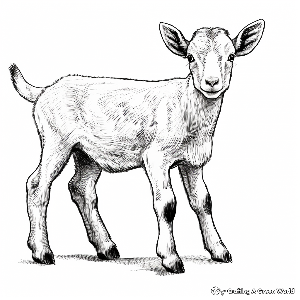 Simple Goat coloring page - Download, Print or Color Online for Free
