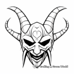 Simple Jester Mask Coloring Pages for Children 2