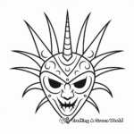 Simple Jester Mask Coloring Pages for Children 4