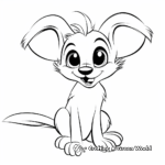 Simple Kangaroo Rat Coloring Pages for Children 4