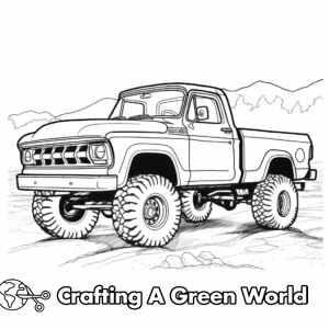 Lifted Truck Coloring Pages - Free &amp; Printable!