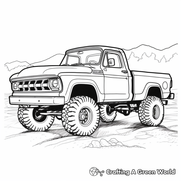 Lifted Truck Coloring Pages - Free & Printable!
