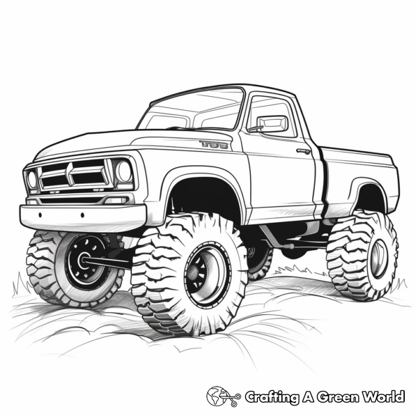 Lifted Truck Coloring Pages - Free &amp; Printable!