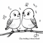 Simple Lovebirds Proposal Coloring Pages 1