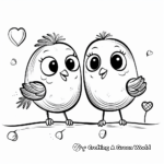 Simple Lovebirds Proposal Coloring Pages 2