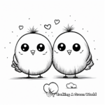 Simple Lovebirds Proposal Coloring Pages 3