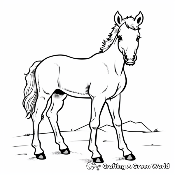 Mustang Horse Coloring Pages - Free &amp; Printable!
