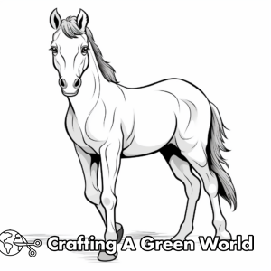 Mustang Horse Coloring Pages - Free &amp; Printable!