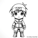 Simple Naruto Characters Coloring Pages for Children 1