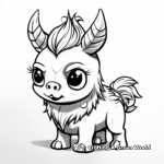 Simple Pugicorn Coloring Pages for Children 4