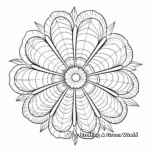 Simple Sea-shell Summer Mandala Coloring Pages for Children 1
