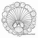 Simple Sea-shell Summer Mandala Coloring Pages for Children 4