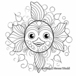 Simplified Goldfish Mandala Coloring Sheets for Little Ones 3
