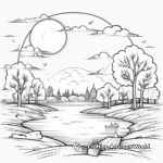 Soothing Fall Sunsets Coloring Pages 1