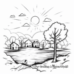 Soothing Fall Sunsets Coloring Pages 2
