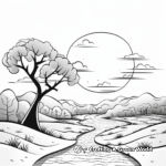Soothing Fall Sunsets Coloring Pages 4