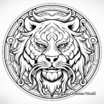 Sophisticated Tiger Mandala Coloring Pages for Adults 2