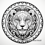 Sophisticated Tiger Mandala Coloring Pages for Adults 4