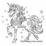 Sparkly Unicorn Horse Coloring Pages for Magic-Lovers 4