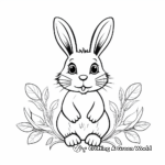 Spring-Themed Bunny Rabbit Coloring Pages 3
