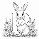 Spring-Themed Bunny Rabbit Coloring Pages 4
