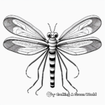 Striped Saddlebags Dragonfly Coloring Pages 1