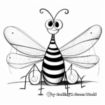 Striped Saddlebags Dragonfly Coloring Pages 3